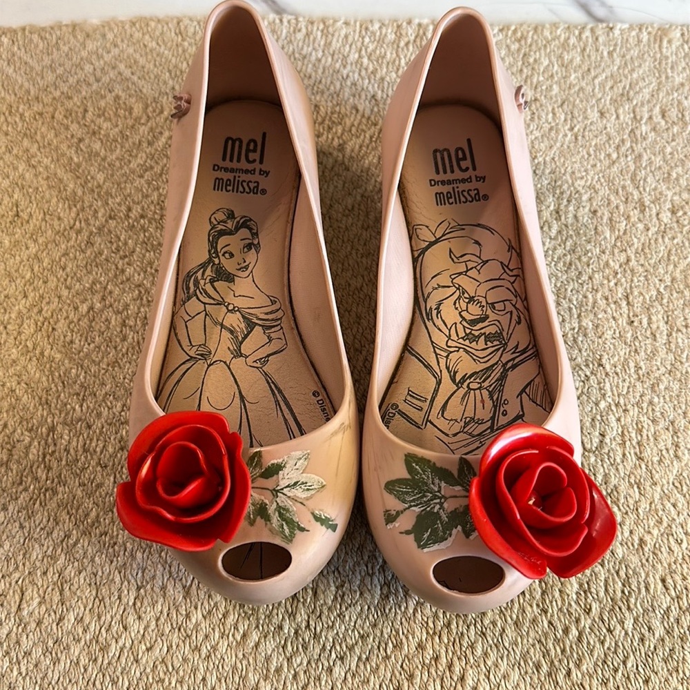 Mini Melissa Beauty and the Beast Pink Shoes